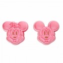 Mickey mouse & Minnie - set 2 sagome con timbro