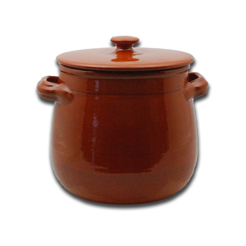 Pentola c/coperchio terracotta ø cm 18 h cm 18