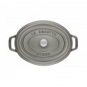 Cocotte ovale in ghisa smaltata grigio cm 27 - staub