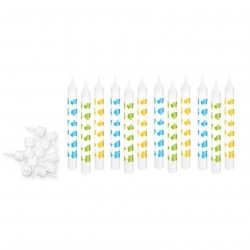 Candeline per torta di compleanno - 12 pezzi