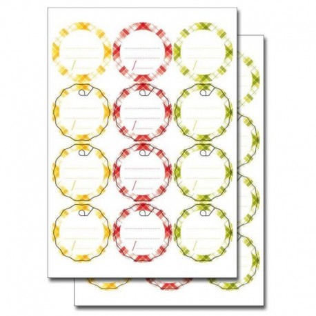 Etichette per vasetti e barattoli set 24 pezzi