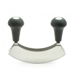 Mezzaluna a doppia lama inox 17 cm