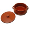 Tegame fondo in terracotta c/coperchio ø cm 20
