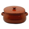 Tegame semifondo in terracotta c/coperchio ø cm 23