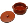 Tegame semifondo in terracotta c/coperchio ø cm 23