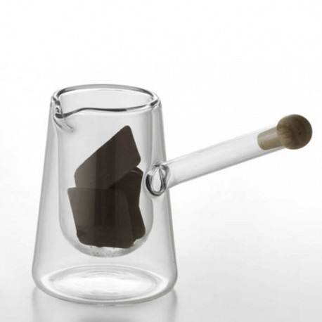 Cioccolatiera in vetro pirex termoresistente