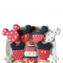 Mickey Mouse Minnie set 3 tagliabiscotti inox