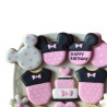 Mickey Mouse Minnie set 3 tagliabiscotti inox