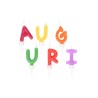 Candeline colorate AUGURI - 6 pz