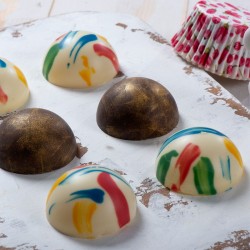 Stampo in PC per cioccolato mezza sfera mm 25