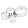 Foglie di Rosa set tagliabiscotti inox