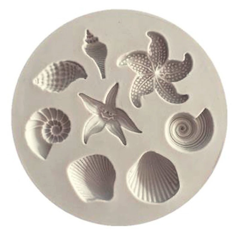 Dekoflex Conchiglie e Stelle - silicone moulds Shells and Stars