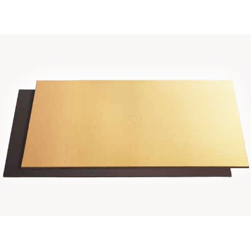 Sottotorta rettangolare bordi smerlati oro L. 25cm - Pack da 50 - RETIF