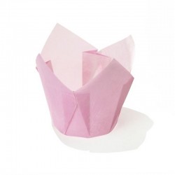Tulip rosa monouso per muffin ø base cm 5 - 20 pz