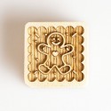 Gingerman timbro in legno per biscotti