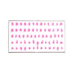 Matrici a pressione lettere alfabeto Fun font xsmall