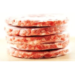 Dischi in cellophane separa hamburger