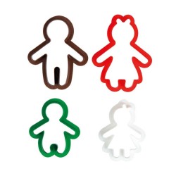 Gingerbread family set 4 tagliabiscotti Decora