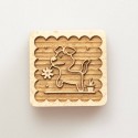 Cagnolino timbro in legno per biscotti