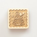 Albero Natale timbro in legno per biscotti