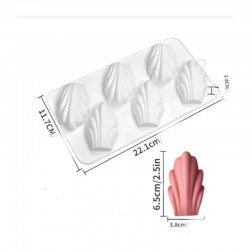 Madeleine creative stampo in silicone 6 cavità