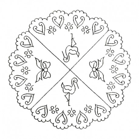 Patchwork cutters Bordura inglese circolare a 4 settori - cm 9