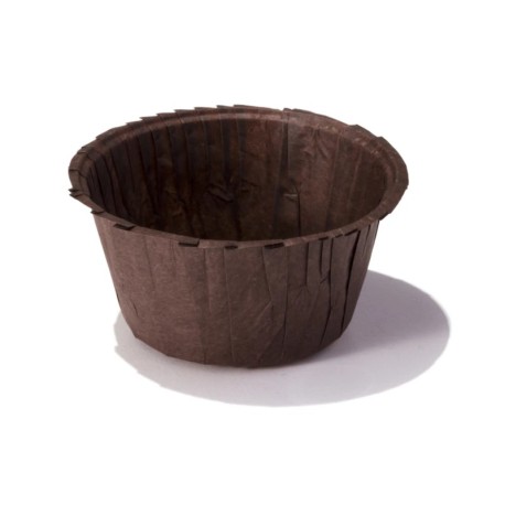 Muffin grease proof bordo piegato ø cm 5 cacao - 30 pz