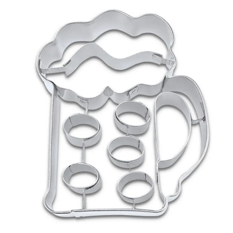 Boccale birra cm 7 formina tagliabiscotti inox