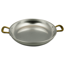 Paellera in alluminio puro c/ coperchio - ø cm 40