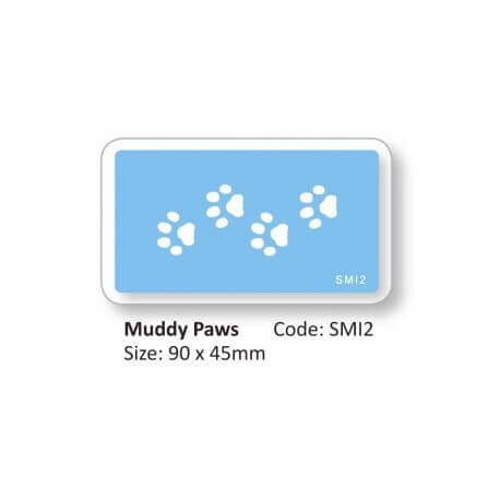 Stencil impronte zampa cane ø cm 2