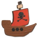 Nave dei Pirati cm 10 formina tagliabiscotti inox