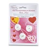 Set 3 minisagome Cuore ø mm 7 - 10 - 13