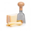 Coltelli formaggio set 3 pezzi - inox e legno di quercia